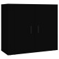 vidaXL Aparador alto madera contrachapada negro vidaXL Aparador alto madera contrachapada negro