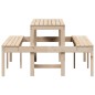 vidaXL Mesa de pícnic madera maciza de pino 160x134x75 cm vidaXL Mesa de pícnic madera maciza de pino 160x134x75 cm