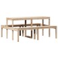 vidaXL Mesa de pícnic madera maciza de pino 160x134x75 cm vidaXL Mesa de pícnic madera maciza de pino 160x134x75 cm