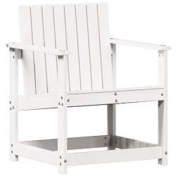 vidaXL Silla de jardín madera maciza de pino blanco 62x55x77 cm