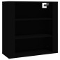 vidaXL Aparador alto madera contrachapada negro vidaXL Aparador alto madera contrachapada negro