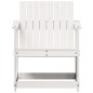 vidaXL Silla de jardín madera maciza de pino blanco 62x55x77 cm vidaXL Silla de jardín madera maciza de pino blanco 62x55x77 cm