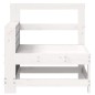 vidaXL Sofá de jardín con reposabrazos madera pino blanco 69x62x70,5cm vidaXL Sofá de jardín con reposabrazos madera pino blanco 69x62x70,5cm
