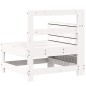vidaXL Sofá de jardín con reposabrazos madera pino blanco 69x62x70,5cm vidaXL Sofá de jardín con reposabrazos madera pino blanco 69x62x70,5cm
