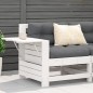 vidaXL Sofá jardín con reposabrazos y cojín madera maciza pino blanco vidaXL Sofá jardín con reposabrazos y cojín madera maciza pino blanco