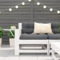 vidaXL Sofá jardín con reposabrazos y cojín madera maciza pino blanco vidaXL Sofá jardín con reposabrazos y cojín madera maciza pino blanco
