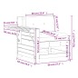 vidaXL Sofá jardín con reposabrazos y cojín madera maciza pino blanco vidaXL Sofá jardín con reposabrazos y cojín madera maciza pino blanco
