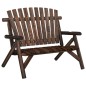 vidaXL Juego de muebles de jardín 3 piezas madera maciza de abeto vidaXL Juego de muebles de jardín 3 piezas madera maciza de abeto