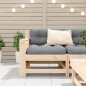 vidaXL Sofá de jardín con reposabrazos y cojín madera maciza de pino vidaXL Sofá de jardín con reposabrazos y cojín madera maciza de pino
