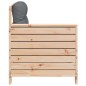 vidaXL Sofá de jardín con reposabrazos y cojín madera maciza de pino vidaXL Sofá de jardín con reposabrazos y cojín madera maciza de pino