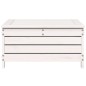 vidaXL Taburete de jardín madera maciza de pino blanco 62x63,5x32 cm