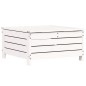 vidaXL Taburete de jardín madera maciza de pino blanco 62x63,5x32 cm
