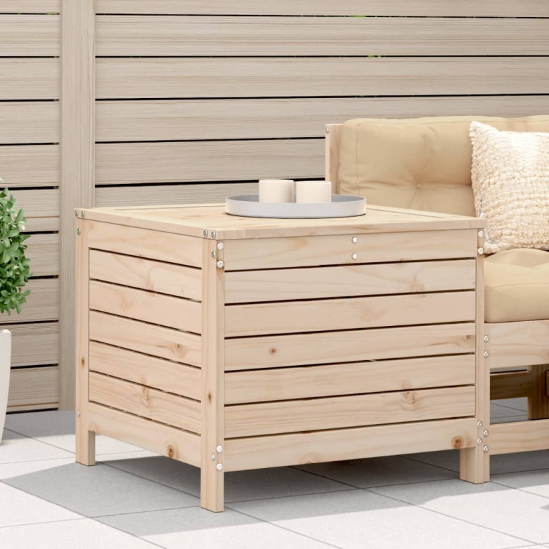 vidaXL Taburete de jardín madera maciza de pino 62x63,5x53,5 cm vidaXL Taburete de jardín madera maciza de pino 62x63,5x53,5 cm