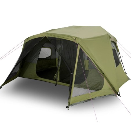 vidaXL Tienda de campaña 10 personas tela opaca impermeable verde