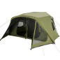 vidaXL Tienda de campaña 10 personas tela opaca impermeable verde