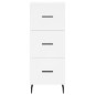 vidaXL Aparador alto madera contrachapada blanco 34,5x34x180 cm
