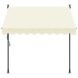 vidaXL Toldo retráctil tela y acero crema 200x150 cm vidaXL Toldo retráctil tela y acero crema 200x150 cm
