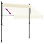 vidaXL Toldo retráctil tela y acero crema 200x150 cm vidaXL Toldo retráctil tela y acero crema 200x150 cm