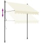 vidaXL Toldo retráctil tela y acero crema 200x150 cm vidaXL Toldo retráctil tela y acero crema 200x150 cm