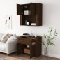 vidaXL Aparador alto madera contrachapada marrón roble vidaXL Aparador alto madera contrachapada marrón roble
