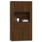 vidaXL Aparador alto madera contrachapada marrón roble vidaXL Aparador alto madera contrachapada marrón roble