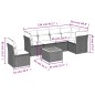 vidaXL Set de comedor de jardín 7 pzas y cojines ratán sintético negro vidaXL Set de comedor de jardín 7 pzas y cojines ratán sintético negro