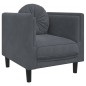 vidaXL Sillón con cojín terciopelo gris oscuro vidaXL Sillón con cojín terciopelo gris oscuro