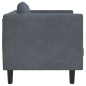 vidaXL Sillón con cojín terciopelo gris oscuro vidaXL Sillón con cojín terciopelo gris oscuro