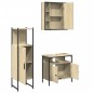 vidaXL Set de muebles de baño 3 pzas madera contrachapada roble sonoma
