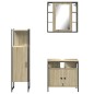 vidaXL Set de muebles de baño 3 pzas madera contrachapada roble sonoma