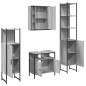 vidaXL Set de armario de baño 4 pzas madera contrachapada gris sonoma vidaXL Set de armario de baño 4 pzas madera contrachapada gris sonoma