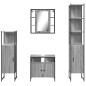 vidaXL Set de armario de baño 4 pzas madera contrachapada gris sonoma vidaXL Set de armario de baño 4 pzas madera contrachapada gris sonoma