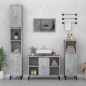 vidaXL Set muebles de baño 3 piezas madera contrachapada gris hormigón vidaXL Set muebles de baño 3 piezas madera contrachapada gris hormigón