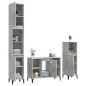 vidaXL Set muebles de baño 3 piezas madera contrachapada gris hormigón vidaXL Set muebles de baño 3 piezas madera contrachapada gris hormigón