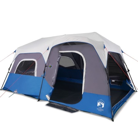 vidaXL Tienda de campaña con LED tela opaca impermeable azul