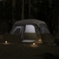 vidaXL Tienda de campaña con LED tela opaca impermeable verde