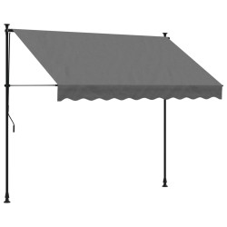 vidaXL Toldo retráctil de tela y acero gris antracita 250x150 cm
