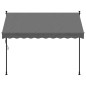 vidaXL Toldo retráctil de tela y acero gris antracita 250x150 cm