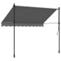 vidaXL Toldo retráctil de tela y acero gris antracita 250x150 cm