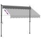 vidaXL Toldo retráctil de tela y acero gris antracita 250x150 cm