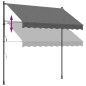 vidaXL Toldo retráctil de tela y acero gris antracita 250x150 cm