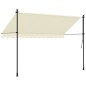 vidaXL Toldo retráctil de tela y acero crema 300x150 cm vidaXL Toldo retráctil de tela y acero crema 300x150 cm