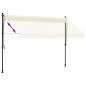 vidaXL Toldo retráctil de tela y acero crema 300x150 cm vidaXL Toldo retráctil de tela y acero crema 300x150 cm