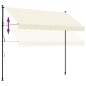 vidaXL Toldo retráctil de tela y acero crema 300x150 cm vidaXL Toldo retráctil de tela y acero crema 300x150 cm