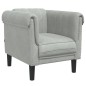 vidaXL Sillón de terciopelo gris claro vidaXL Sillón de terciopelo gris claro