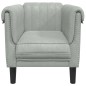 vidaXL Sillón de terciopelo gris claro vidaXL Sillón de terciopelo gris claro