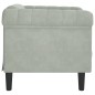 vidaXL Sillón de terciopelo gris claro vidaXL Sillón de terciopelo gris claro