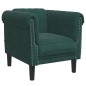 vidaXL Sillón de terciopelo verde oscuro