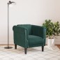 vidaXL Sillón de terciopelo verde oscuro