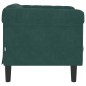 vidaXL Sillón de terciopelo verde oscuro